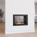 AGL091 Double-Sided Bioethanol Fireplace in Black - 27 Inch - AmberGlo
