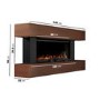 Walnut 52inch WiFi Enabled Wall Mounted Electric Fireplace - AmberGlo