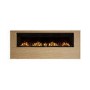 Wall-Mounted Electric Fire with Oak Surround - 60 Inch - AmberGlo
