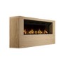 Wall-Mounted Electric Fire with Oak Surround - 60 Inch - AmberGlo