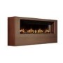 Wall-Mounted Electric Fire with Walnut Surround and Remote Control - 60 Inch - AmberGlo