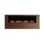 Wall-Mounted Electric Fire with Walnut Surround and Remote Control - 60 Inch - AmberGlo