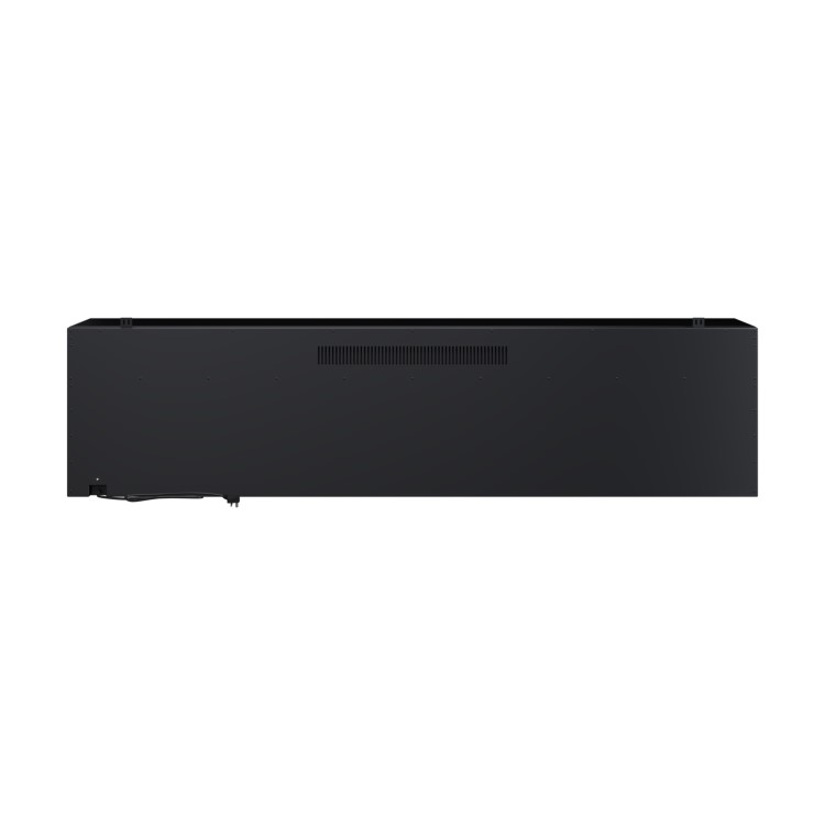 Black 3-Sided Inset Electric Media Wall Smart Fire Place - 80 Inch - AmberGlo