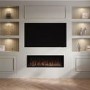 Black Slimline Inset Electric Media Wall Smart Fire Place - 50 Inch - AmberGlo