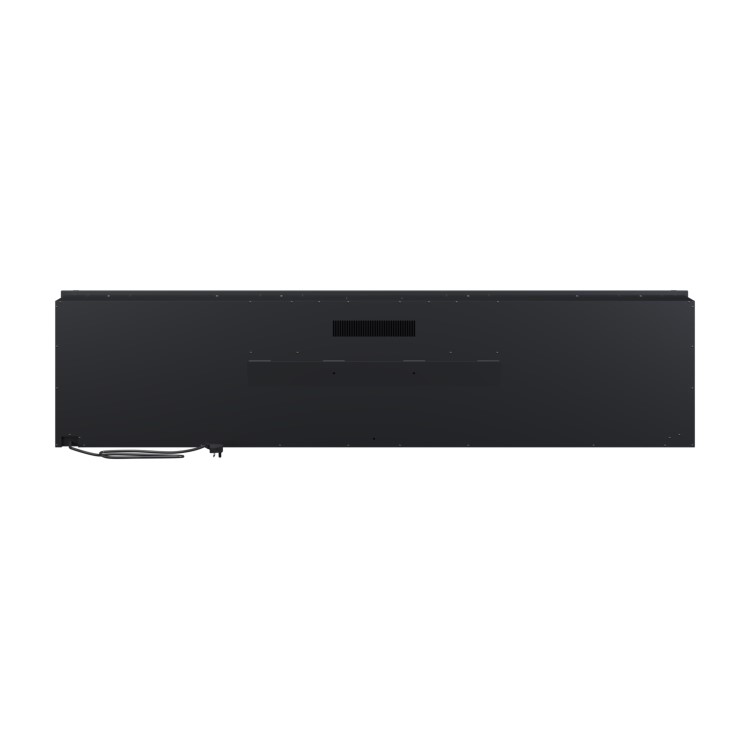 Black Slimline Inset Electric Media Wall Smart Fire Place - 70 Inch - AmberGlo
