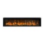 Black Slimline Inset Electric Media Wall Smart Fire Place - 70 Inch - AmberGlo