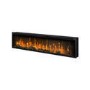 Black Slimline Inset Electric Media Wall Smart Fire Place - 70 Inch - AmberGlo