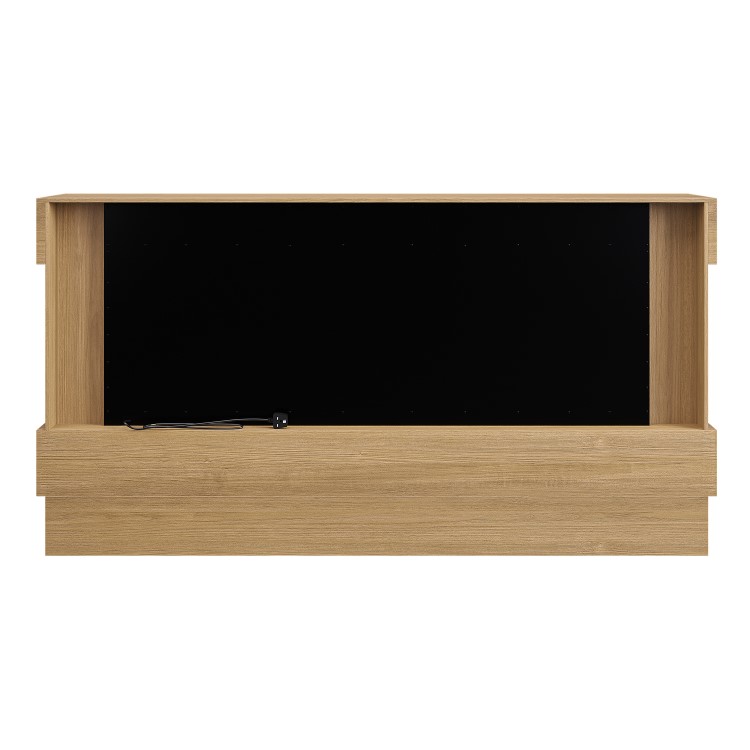 Freestanding Oak 3-Sided Electric Fire with Logs - 60 Inch - AmberGlo