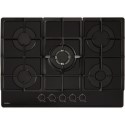 A1/AGVH7300BL Refurbished Amica AGVH7300BL 70cm 5 Burner Gas Hob With Cast Iron Pan Stands Black