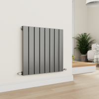 Eco Eleganza Anthracite Horizontal Flat Designer Aluminium Radiator 600x600mm Single Panel 1841 BTU Eco Eleganza Anthracite Horizontal Flat Designer Aluminium Radiator 600x600mm Single Panel 1841 BTU