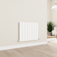 Eco Vivante White Horizontal Wave Designer Aluminium Radiator 600x755mm Single Panel 2444 BTU Eco Vivante White Horizontal Wave Designer Aluminium Radiator 600x755mm Single Panel 2444 BTU