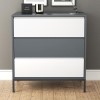 Grey Retro Chest of 3 Drawers with Legs - Aiko