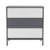 Grey Retro Chest of 3 Drawers with Legs - Aiko