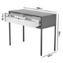 Grey Retro Dressing Table with 2 Drawers - Aiko