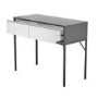Grey Retro Dressing Table with 2 Drawers - Aiko