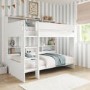 White Bunk Bed with Storage Shelves - Aire