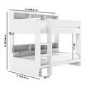 ONLY OPENED - Aire Bunk Bed in White