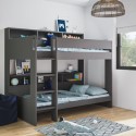 AIR002 Grey Bunk Bed with Storage Shelves - Aire