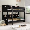 AIR003 Black Bunk Bed with Storage Shelves - Aire