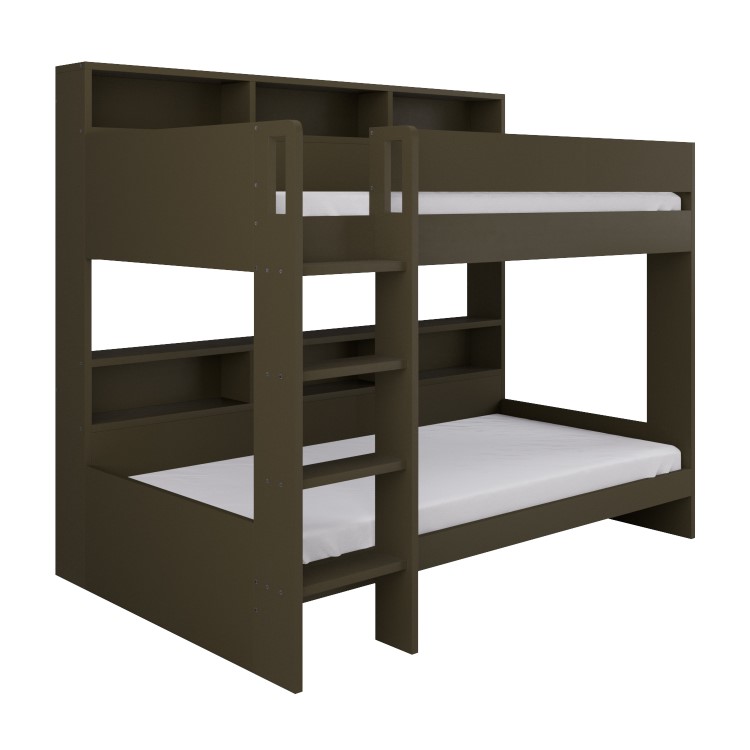 Green Bunk Bed with Storage Shelves - Aire
