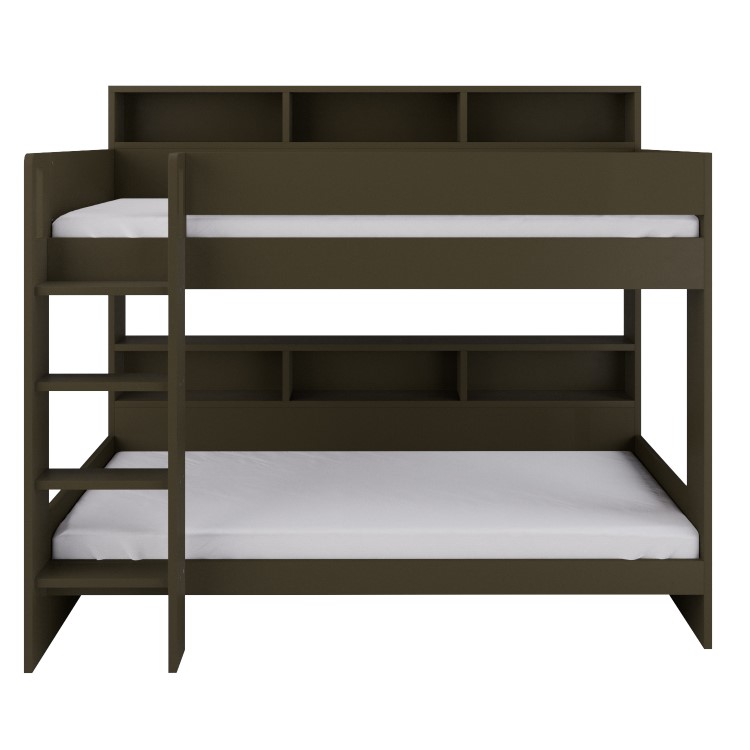 Green Bunk Bed with Storage Shelves - Aire