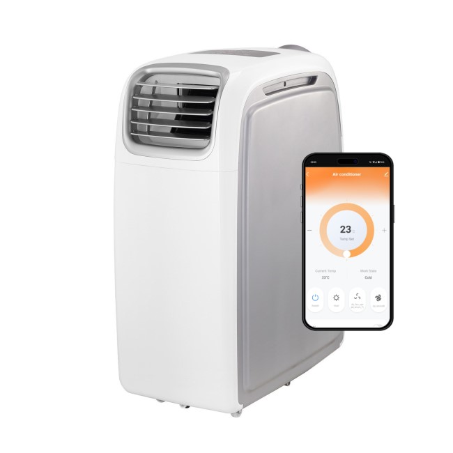 electriQ 14000 BTU Smart Portable Air Conditioner with Heat Pump
