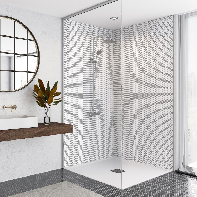 ONLY OPENED - 1200mm Acrylic Gloss Mosaics/Hexagon - Wetwall