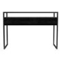 Large Black Glass Top Console Table with Drawers & Black Legs - Akila