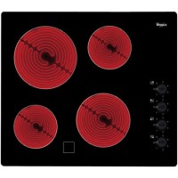 Whirlpool AKM901NE Side Rotary Control 58cm Four Zone Ceramic Hob - Black