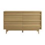 Wide Light Oak Chest of 6 Drawers - Aksel