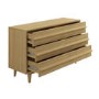 Wide Light Oak Chest of 6 Drawers - Aksel