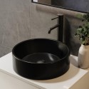 A1/ALASKAMB388 ONLY OPENED - Round Matt Black Countertop Basin 388*388*118 - Alaska