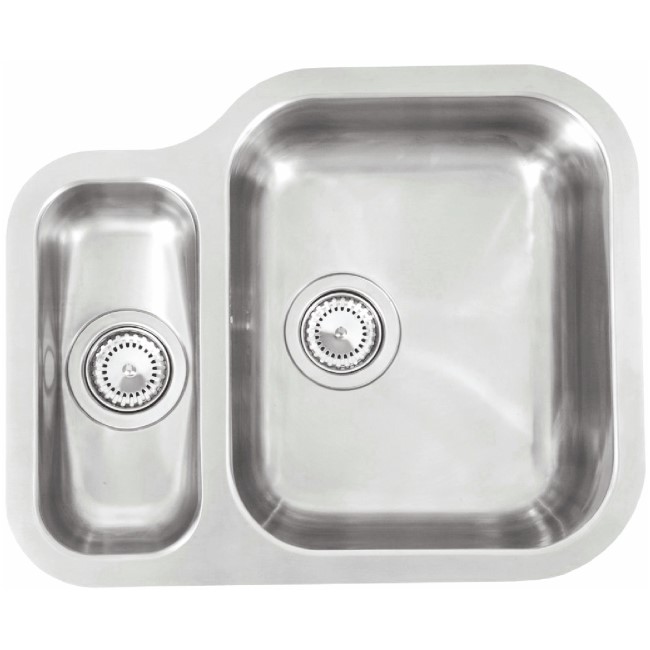 Reginox ALASKAMBR 1.5 Bowl Right Hand Small Bowl Undermount Stainless Steel Sink