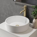 A1/ALASKAMW388 ONLY OPENED - Matt White Round Countertop Basin 388mm - Alaska