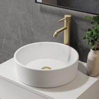 ONLY OPENED - Matt White Round Countertop Basin 388mm - Alaska