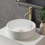 ONLY OPENED - Matt White Round Countertop Basin 388mm - Alaska