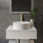 ONLY OPENED - Matt White Round Countertop Basin 388mm - Alaska