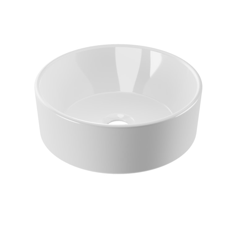 ONLY OPENED - Matt White Round Countertop Basin 388mm - Alaska