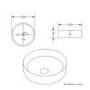 ONLY OPENED - Matt White Round Countertop Basin 388mm - Alaska