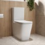 GRADE A1 - Close Coupled Rimless Closed Back Toilet with Soft Close Seat - Albi
