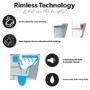 GRADE A1 - Close Coupled Rimless Closed Back Toilet with Soft Close Seat - Albi
