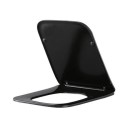 A1/ALBIMBCCSEAT GRADE A1 - Matt Black Square Soft Close Toilet Seat with Quick Release - Albi