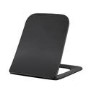 GRADE A1 - Matt Black Square Soft Close Toilet Seat with Quick Release - Albi