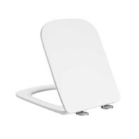 ONLY OPENED - White Square Soft Close Toilet Seat with Quick Release - Albi
