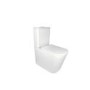 ONLY OPENED - White Square Soft Close Toilet Seat with Quick Release - Albi
