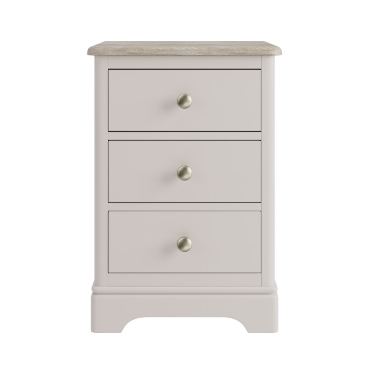ALMOST PERFECT - Bedside Table in Solid Oak and Cream - Alexander