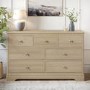 Wide Oak Chest of 7 Drawers - Alexander