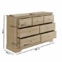 Wide Oak Chest of 7 Drawers - Alexander