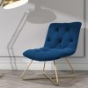 Navy Blue Velvet Accent Chair - Allie