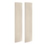 Pack of 2 Upholstered Wall-Mounted Headboard Panels in Beige Velvet - Alisha